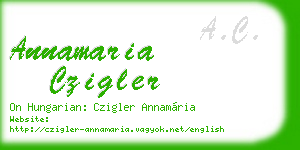 annamaria czigler business card